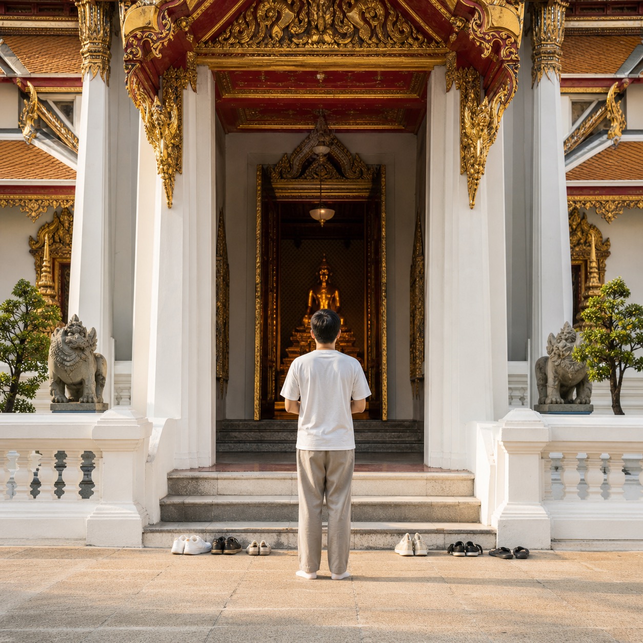 去泰國寺廟可以穿短褲嗎?進寺前這樣穿最穩文章封面